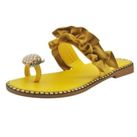 Boriu ženske ravne sandale casual kanta za gledanje kanta za flip flops ljetne udobne cipele za plažu