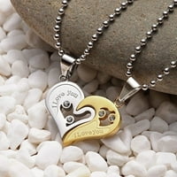 Prilagođena mama ogrlica Par ljubavnih ogrlica Srca srčanog ljubavi Par Ogrlica u obliku srčanog u obliku