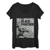 Ženska Marvel Crna Panther Chalk Print Scoop vrat crni mali