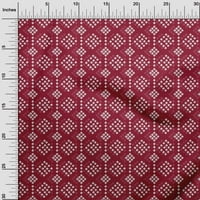 Onuone svilena tabby karmin crvena tkanina Geometrijski bandhanski obrtni projekti Dekor tkanina štampan