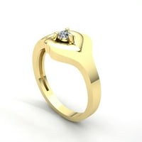 Originalna 0,15CT okrugla reza Dijamantne dame Bridal Solitaire Godišnji angažman prsten od 18k ruža, bijelo ili žuto zlato F VS1