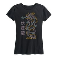 Instant poruka - Neon Kineski zmaj - Grafička majica kratkih rukava s kratkim rukavima