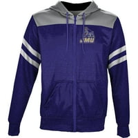 Muška ljubičasta James Madison Dukes punog zip hoodie