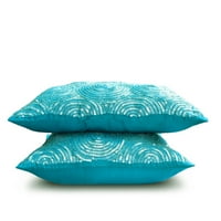 Domaći dekorativni plavi 12 x26 lumbalni jastuk, svilena perla i duguljast jastuk, geometrijski uzorak modernog stila - sve oči na aqua