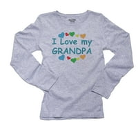 Volite moj djed - slatka šarena srca ženska majica dugih rukava