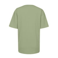 Majica Clearence Miarhb Ženski uskršnji ispis Okrugli vrat kratki rukav zeleni XL