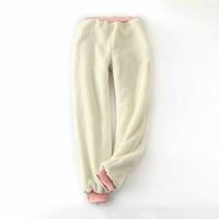 apsuyy zimske gamaše za žene debela izolacija sa elastičnom vučnom modnom ležernom tiskanom, drži topli s džepovima pune dužine hlača ružičaste veličine s