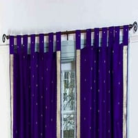 Purple Tab Top Sheer Sari zavjesa za zavjese - komad
