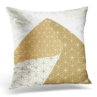 Sažetak japanskog uzorka Zlatni geometrijski sklopivi oblik poput planine za dizajn stranica za jastučnicu