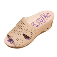 FVWitlyh Crne sandale Žene zatvorene nožne sandale za žene Ležerne prilike ljeti izdubljeni vintage