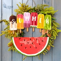 SHPWFBE Domaći dekor lubenica potpisuju ljetni vješalica za dobrodošlicu Vrata sa otvorenim vratima zid viseći housewarming poklon