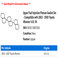 Gornji set zaptivanja za ubrizgavanje goriva - kompatibilan sa - Toyota 4Runner 4.0L V 2008
