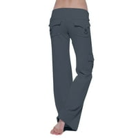 Yoga hlače za žensko odobrenje plus veličine jesenjije žene vježbanje nogavice Stretch tipka za struk