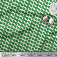 Soimoi zelena baršunasta tkanina pruga i dijamant Geometrijska tkanina za ispis u dvorištu široko