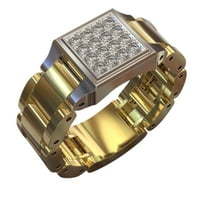 Party Muškarci prstekli Kreativni sat u obliku prstena za muškarce Vjenčani prsten sa veličinom 6- Muški
