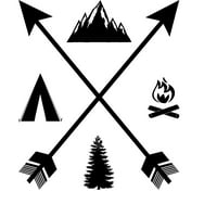 Wild Camping muški bijeli grafički grafički tee - dizajn ljudi 4xl