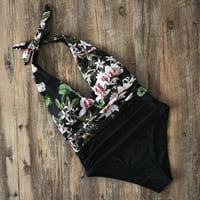 Skromni kupaći kostimi za žene, axxd seksi list ispis v-izrez jedan kupaći kostim bikini za novi dolazak