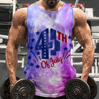 4. jula TANK TOPLE majica bez rukava Američka zastava USA zastava 4. jula Orao grafički mišićni majica