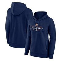 Ženska fanatika brendirana navy Houston Astros World Series Phops Logo Pulover Hoodie