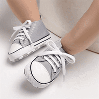 Djevojke za djecu Dječaci platnene tenisice Mekani jedini visoki gornji dojenčad prve šetače cipele