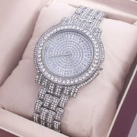 Jiyugala sat za žene puni dijamantni čelični pojas luksuzni atmosferski dijamantski satovi