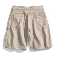 TAWOP CARGO SHOCTS Workout Shorts Muški čvrsti džepni pantalona čisti Khaki 14