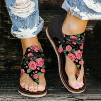 DMQupv sandale za žene za žene Veličina rimske flop ljetne cipele ravne sandale Ženske sandale čiste
