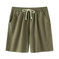 Vojske zelene kratke hlače za muškarce muške opružne čvrste boje tanke kratke hlače paće i posteljine