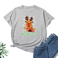 Košulje s popustom za žene Božićne slatke jelene Grafički print teen grils modna odjeća casual cofy