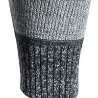 Muški povremeni zimski patchwork stalak zatvarač patentni patentni rukav džep topli kardigan labav pleteni