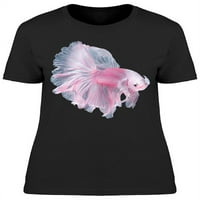 Delikatno bijela ružičasta betta riba majica žene -image by shutterstock, ženska 3x-velika