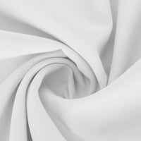 Ženska odjeća Ljeto patentni zatvarač majica V-izrez dugih rukava Tunika pune boje bijela xxl