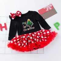 Dadaria Toddler Fall Outfits 59- Toddler Novorođenčad Djevojke Princess Pismo Tutu haljina Božićna odjeća