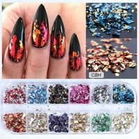 Follure Pro Beauty Tools Pribor za nokte šljokice za nokte aluminijum Nepravilno ogledalo Glitter F Nail Art Decor nokti
