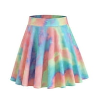 Ženska cvjetna simparska suknja od struka Mini suknja tiskana suknja Resort suknja Summer suknja Ljetna visoka struka kratka kratka suknja s kratkim ljuljačkama MULTICOLOR XL