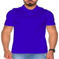 Grianlook muns majice Dugme Ljetne vrhove reverzne majice Men Fitness bluza Prozračna majica kratkih rukava Royal Blue 3xl