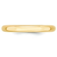14k žuto zlato Comfort-Fit bend prsten - 4. grama - veličina 7