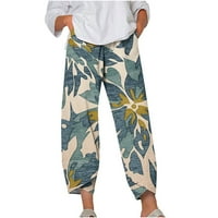 Cleariance Moda Ležerne prilike sa džepovima Ženska elastična tastera za struku Tiskanje tanke rastezljenih hlača pantalone mornarice xxl