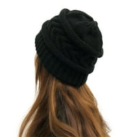 Šeširi za muškarce Žene Čvrsto šivanje vanjskih kapa Crochet Knit Beanie kapa na vrhunska kapa crna