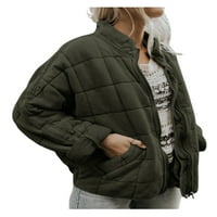 Aunavey Womens Dolman Lagane jakne sa zglobovima Zip up dugih rukava iz vrata tople zimske odjeće