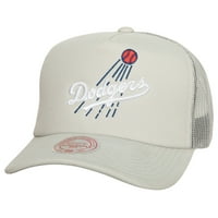 Muški Mitchell & Ness Grey Los Angeles Dodgers Curveball Trucker Snapback Hat