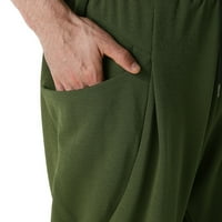Muški duksevi, prugasti fau kožne hlače za muškarce plus veličine bešavne pojaseve kaprisu hlače od