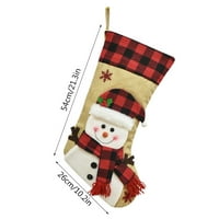 Božićni ukrasi Poklon torba Netkane božićne čarape ukrasi crtani božićni čarapi Božićne čarape