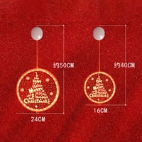 Pnellth Light String 3D Disc Dekorativni baterijski uštedu energije uštedu energije za višekratnu upotrebu za višekratnu vezu s božićnim zvonom snježne pahulje Viseća lagana bajka za festival