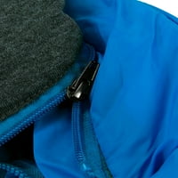 Muška zimska jakna od pune boje dugih rukava sa kapuljačom sa kapuljačom sa kapuljačom