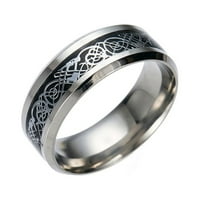 Do 65% popusta na AMLBB prstenove za žene djevojke titanijum čelični zmajski prsten sa srebrnim zlatnim
