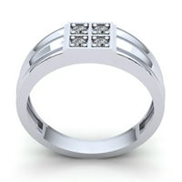 Originalna 0,33CT okrugla rez Dijamantna muška ženska godišnjica Angažman prsten Čvrsta 14k ruža, bijela