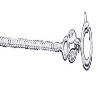 Sterling Silver 18 BO lanac mali 3D šargarepa ostavlja privjesnu ogrlicu