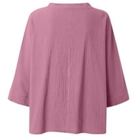 Ženske bluze i vrhovi modne, ljetne majice za žene za žene plus veličine TOP tri četvrtina rukava pulover