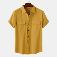 Muške košulje Ljetni Havaji Tisni kratki rukav dvostruki džep Okrenite majice sa ovratnikom za muškarce